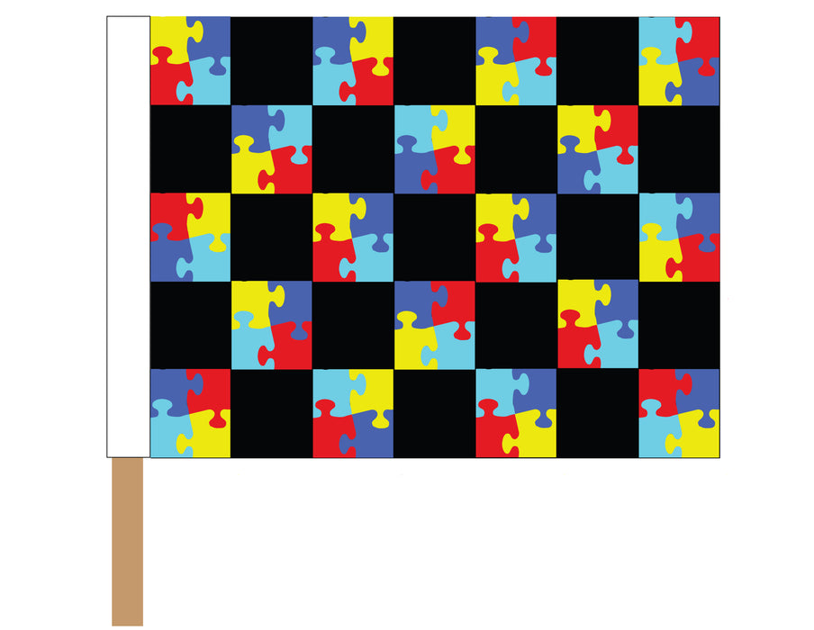 Autism Awareness Racing Flag