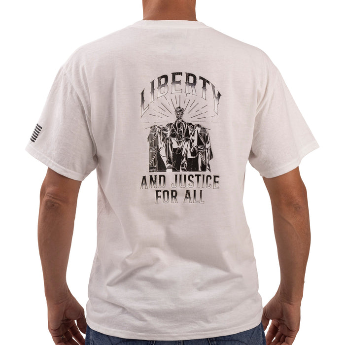 Liberty and Justice Graphic Tee-white *BadFlag*