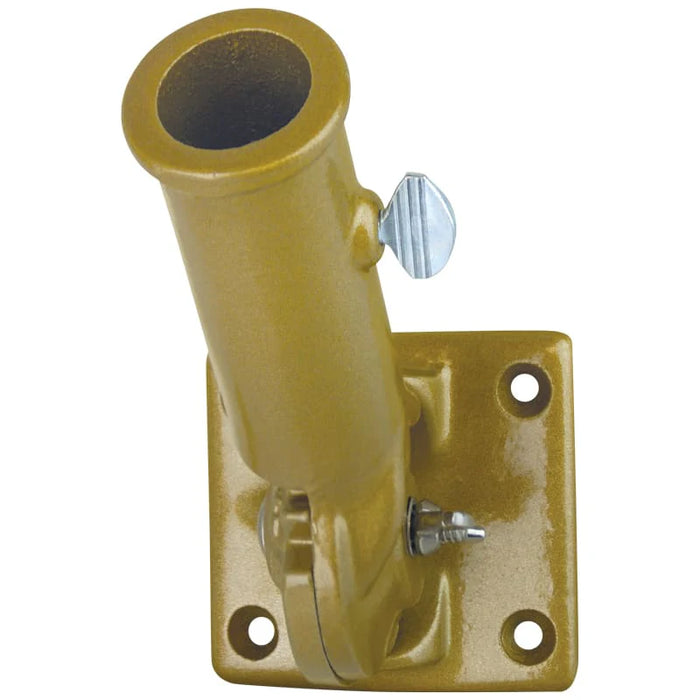 Adjustable Flagpole Bracket - Gold - For 1" Poles