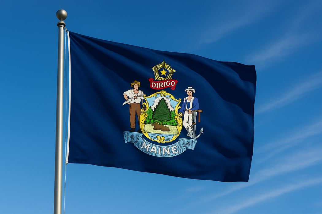 Maine Outdoor Nylon Flag (Low-Medium Wind Areas)