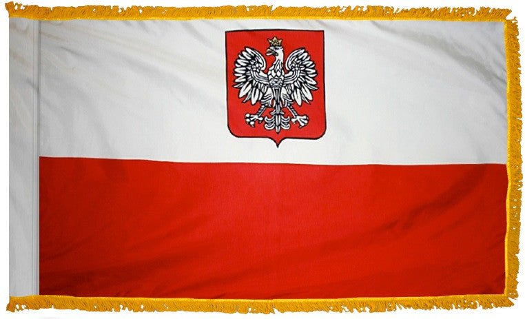 Poland (With Seal) Indoor/Parade Flag