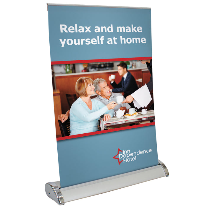 12"x18" Custom Printed Retractable Table Top Banner Kit
