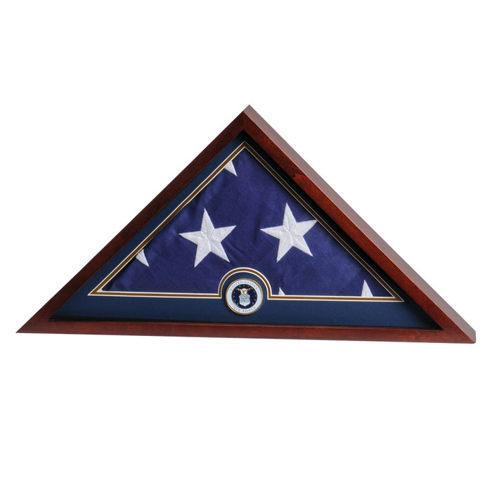 Military Emblem Flag Display Case