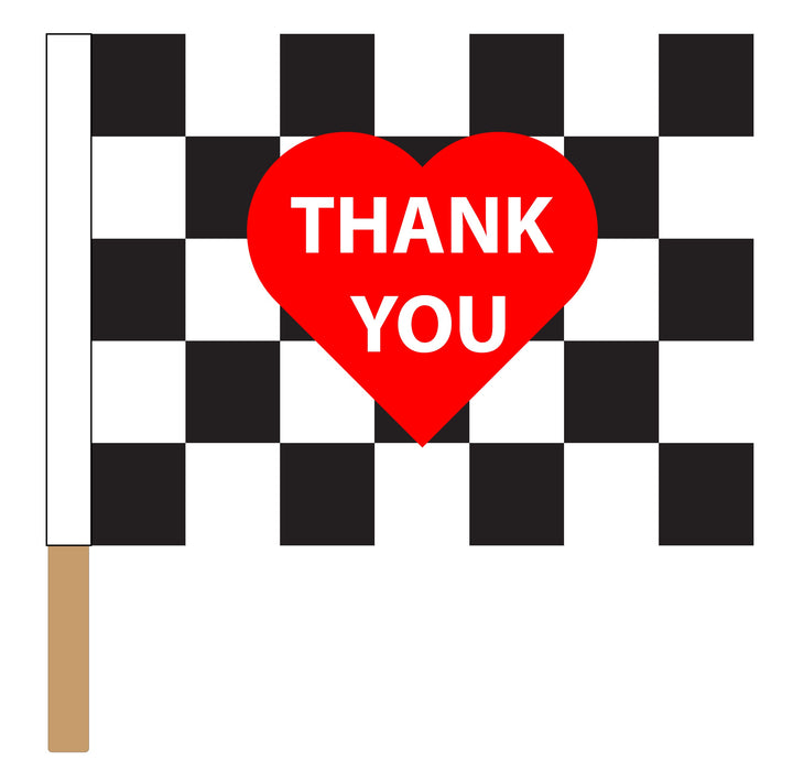 Printed Healthcare Heroes Checkered Racing Flag