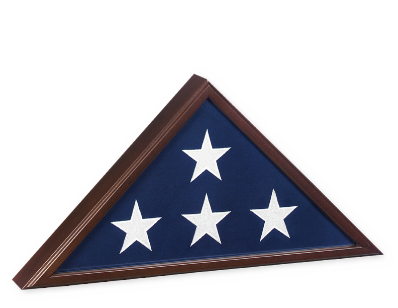 Hand Made Military & First Responder Flag Display Case 5'x9.5' (engravable) *Made in USA*