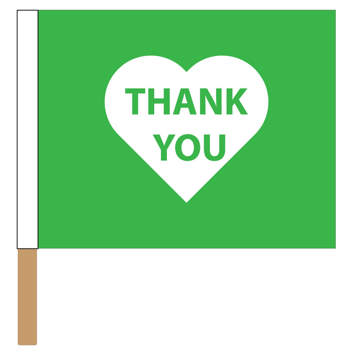 Printed Healthcare Heroes Green Racing Flag