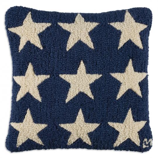 Patriotic Pillow New Zealand Wool Designed in Vermont Flagman of America