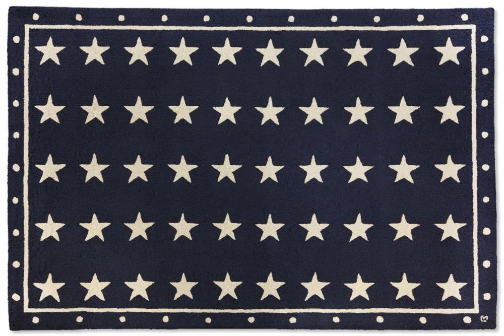 Patriotic Rug New Zealand Wool Rug Designed in Vermont Flagman of America