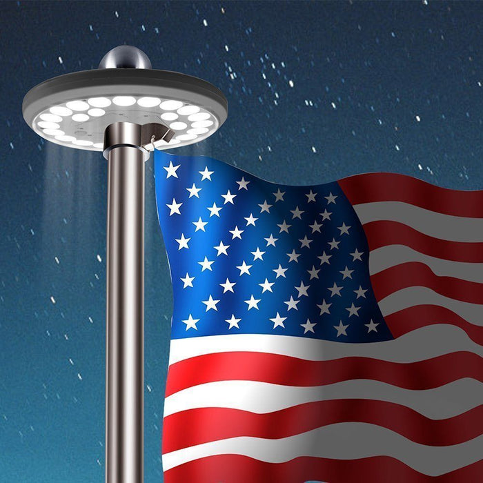 Single Row Solar Flagpole Top Light