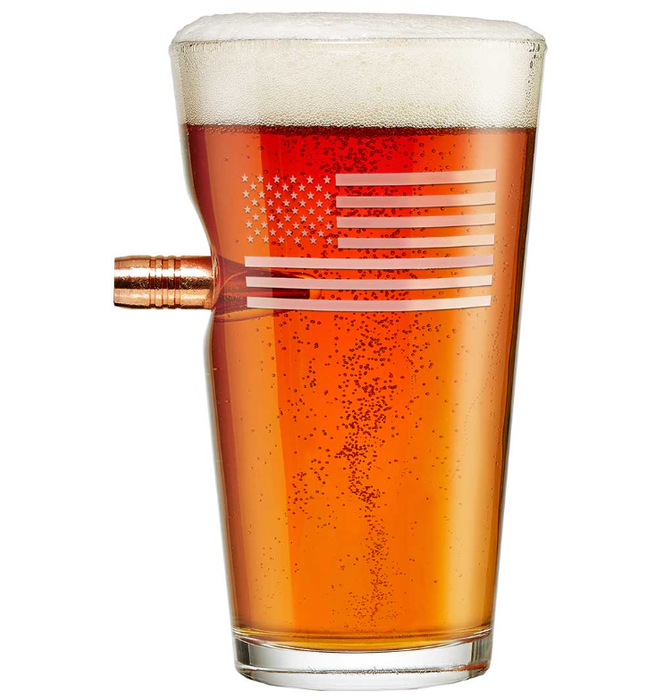 American Flag Glass 16oz - Bullet Free