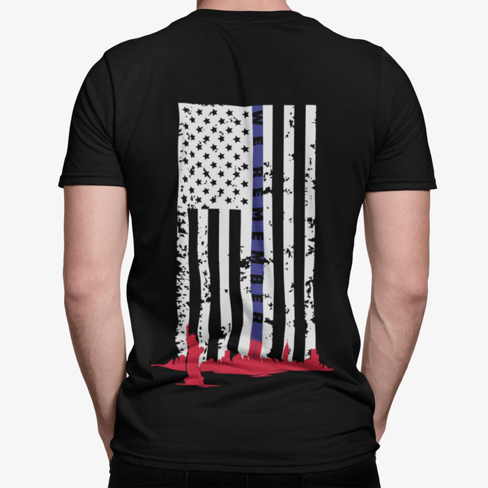 We Remember 9.11.01 Blue Line T-Shirt