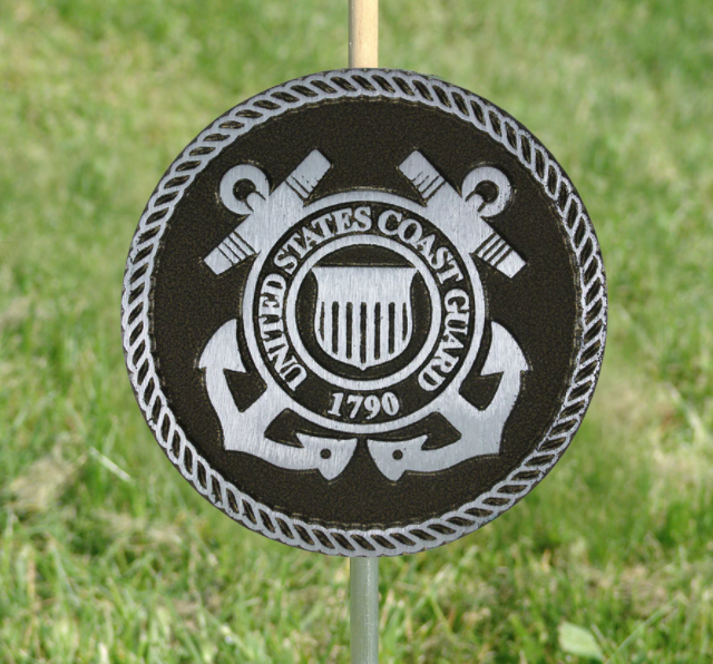 Aluminum Coast Guard Grave Marker *Clearance*