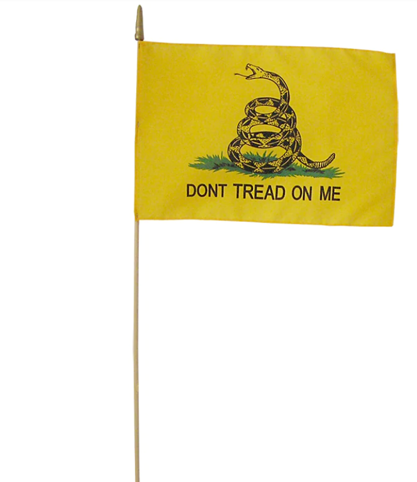 Gadsden Stick Flag 12"x18"