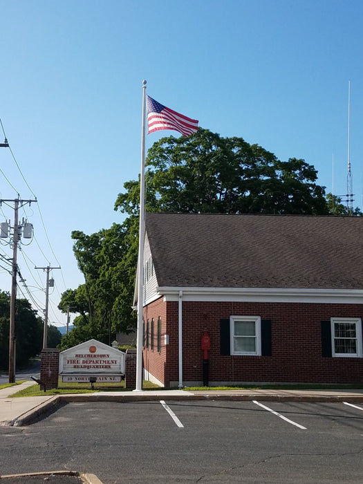 Zeus Fiberglass Flagpole - External Rope - Hand Made in the USA
