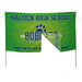 Custom tear away banner showing how it is held together. 