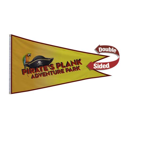 Custom Printed Swallowtail Burgee Flag | Double Sided