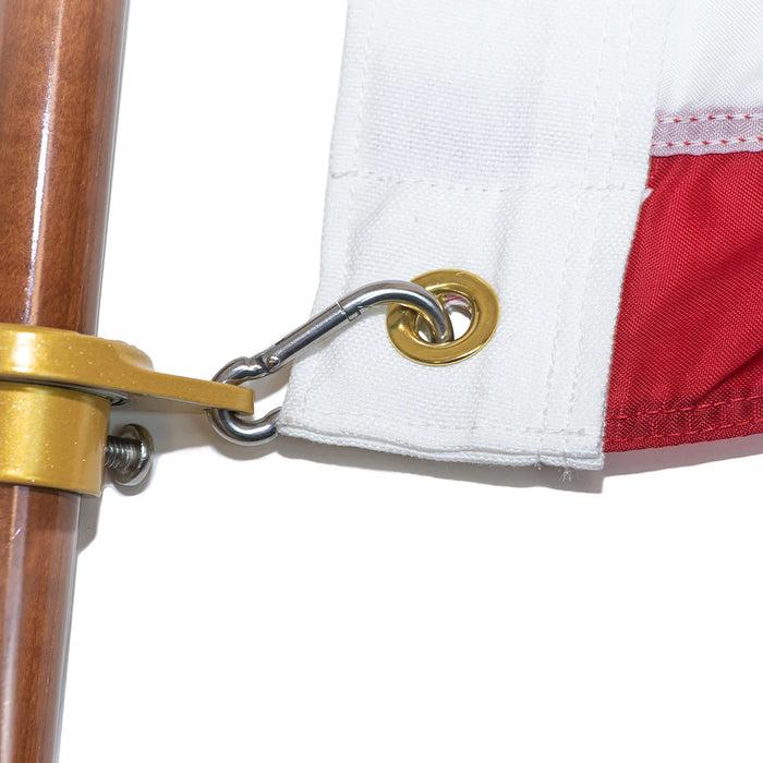 3' x 5' Premium American Flag Set – Hardwood Spinning Pole & Mounting Bracket | 100% Made in USA