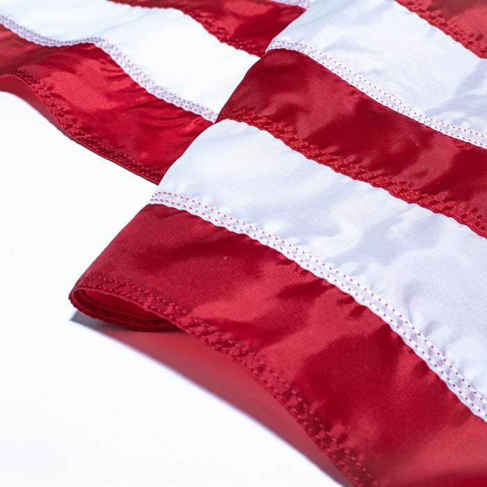 3' x 5' Premium American Flag Set – Hardwood Spinning Pole & Mounting Bracket | 100% Made in USA