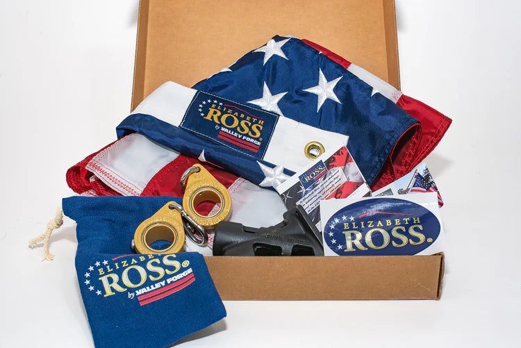 3' x 5' Premium American Flag Set – Hardwood Spinning Pole & Mounting Bracket | 100% Made in USA