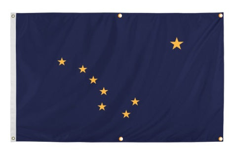 Alaska Flag with Grommets Along the Edges for Wall Hanging