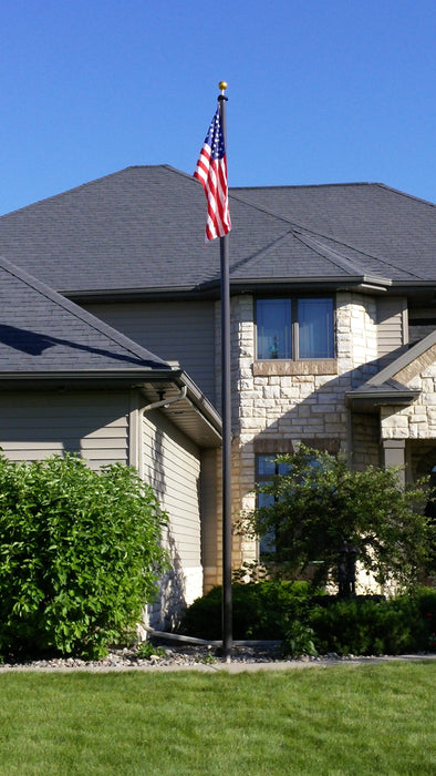 Zeus Fiberglass Flagpole - External Rope - Hand Made in the USA