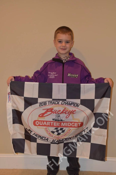 Custom Printed Checkered Race Flag - Single Reverse