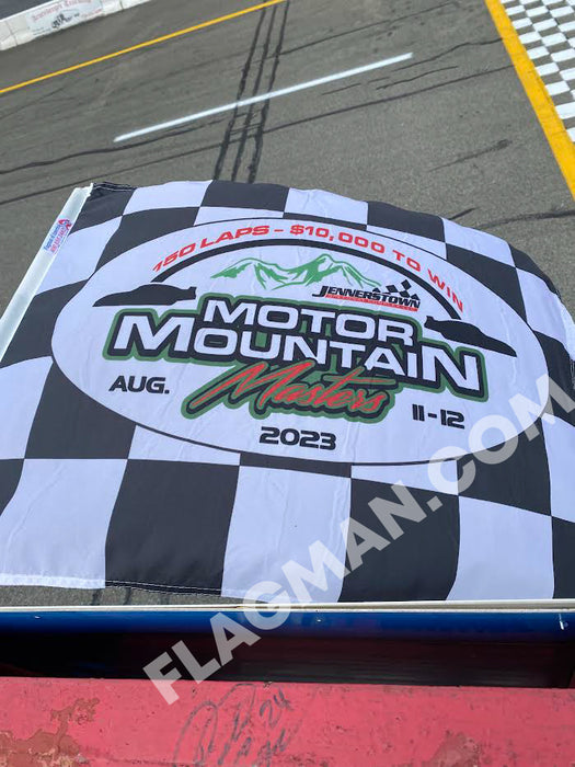 Custom Printed Checkered Race Flag - Single Reverse