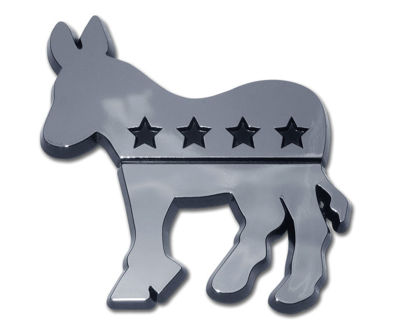 Democratic Chrome Auto Emblem *Clearance*