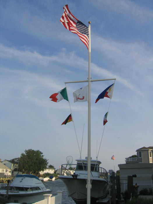 AFP Flagpole with Yardarm & Hinge Base