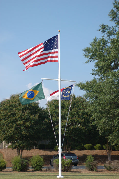 AFP Flagpole with Yardarm & Hinge Base
