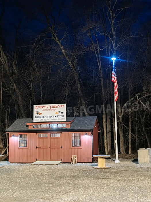 Quadruple Row Solar Flagpole Top Light