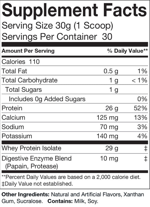 Whey Protein Isolate | Vanilla Milkshake