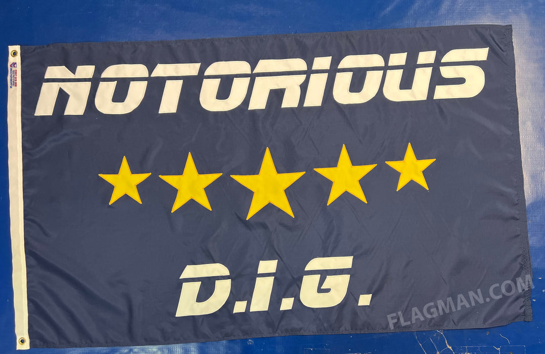 Custom Hand Applique Flags - Single Reverse
