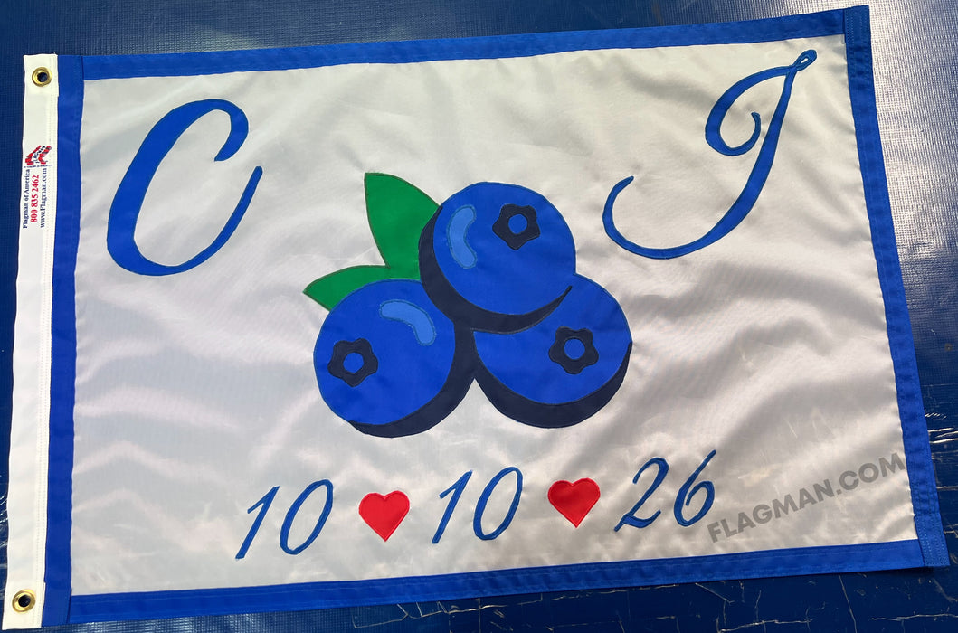 Custom Hand Applique Flags - Single Reverse