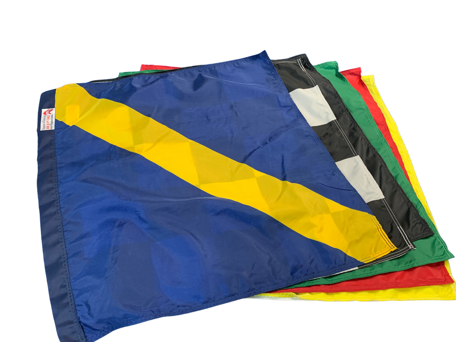 Track Set of 7 w/ PRINTED Checkered & Yellow Stripe Passing