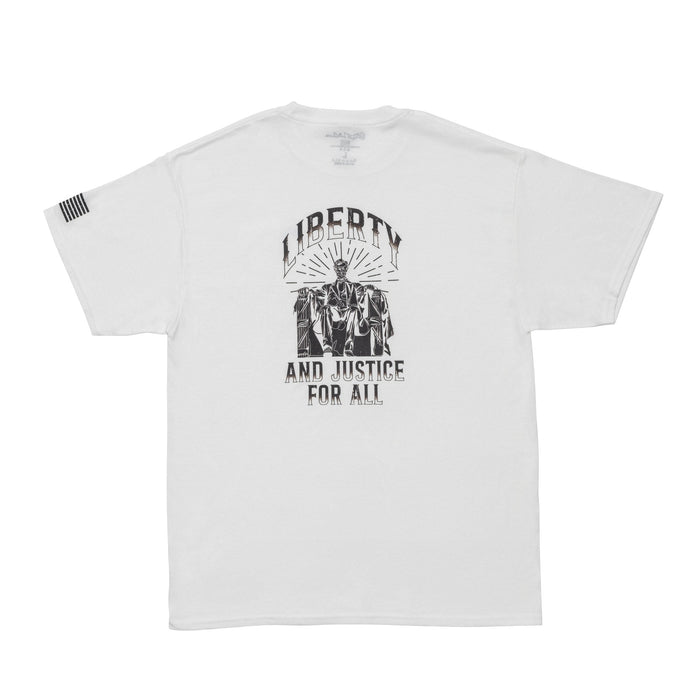 Liberty and Justice Graphic Tee-white *BadFlag*