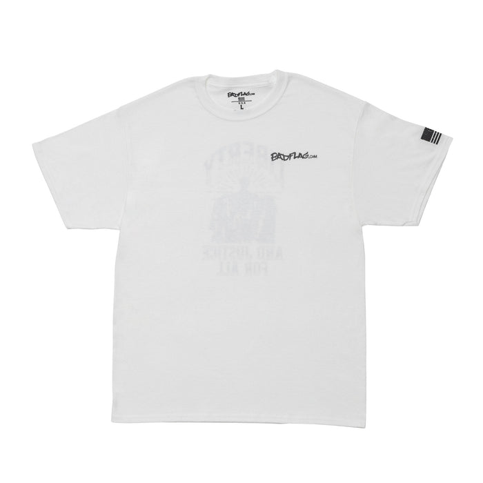 Liberty and Justice Graphic Tee-white *BadFlag*