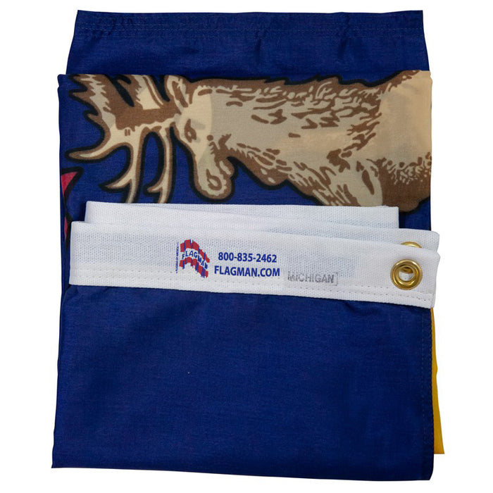 Michigan Outdoor Nylon Flag (Low-Medium Wind Areas)