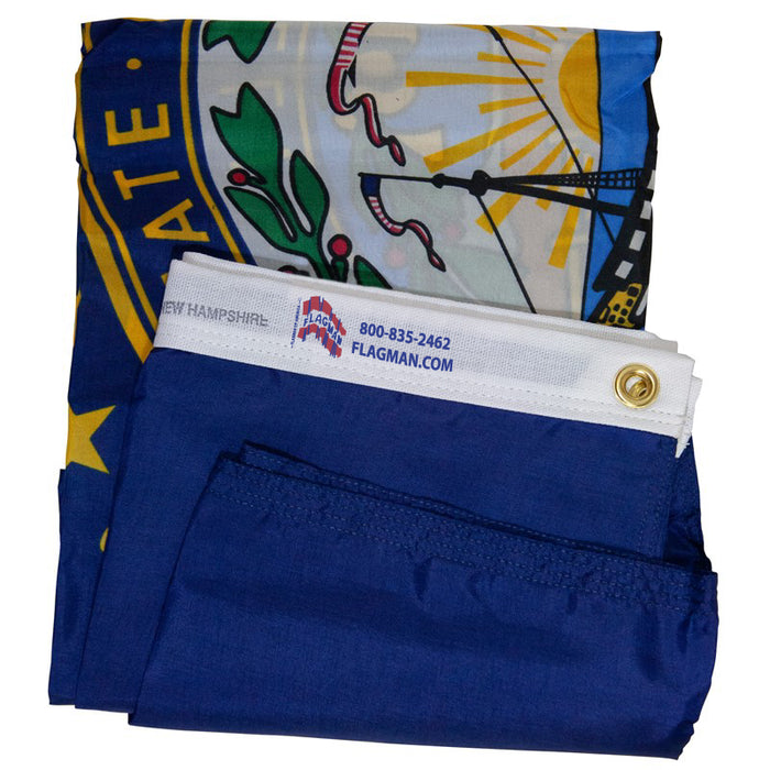 New Hampshire Outdoor Nylon Flag (Low-Medium Wind Areas)