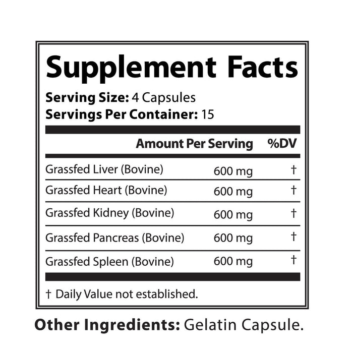 Grass Fed Beef Organ Complex