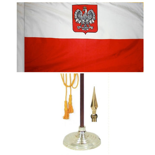 Poland (With Seal) Indoor/Parade Flag