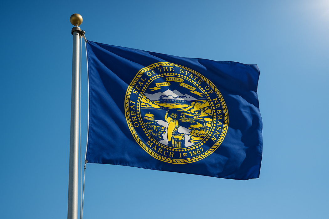 Nebraska Outdoor Nylon Flag (Low-Medium Wind Areas)