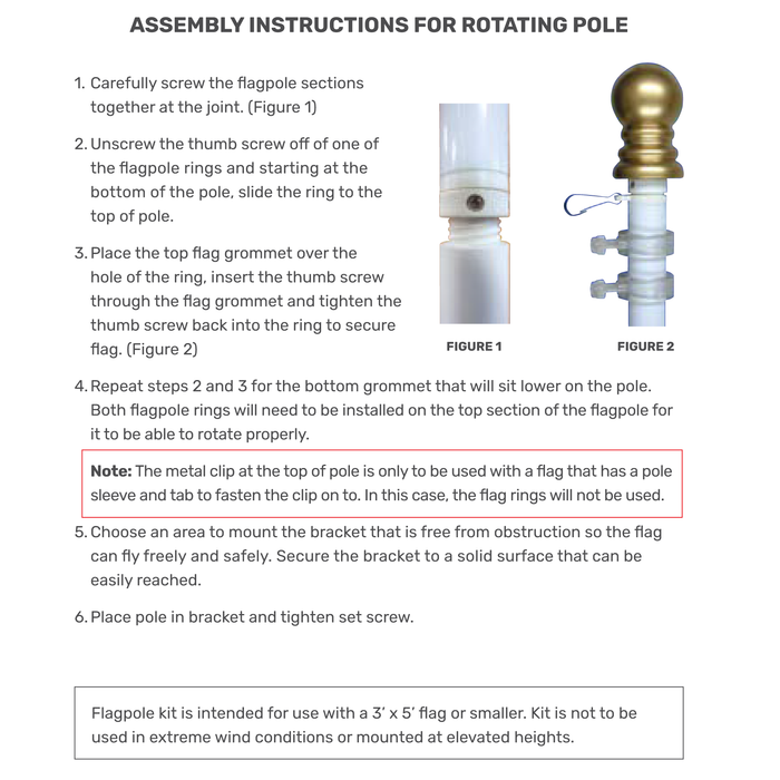 Aluminum Rotating Flagpole