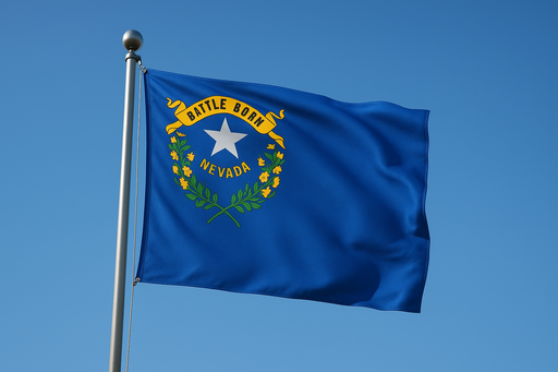 The yellow ribbon should say "Battle Born" with Nevada under the white star