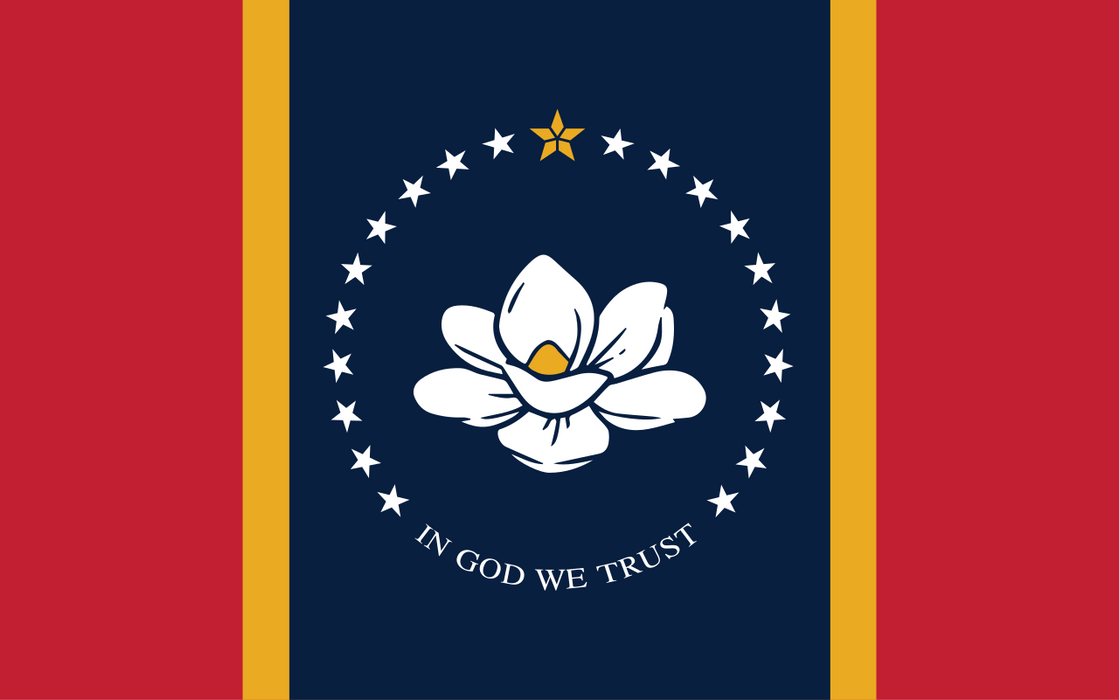 Mississippi (2021) Outdoor Nylon Flag (Low-Medium Wind Areas)