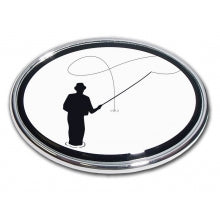 Fishing Chrome Auto Emblem