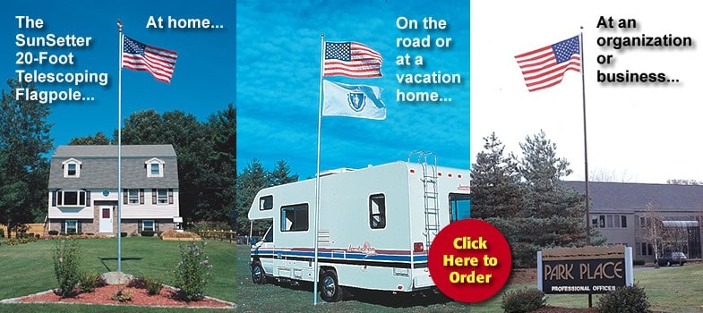 Topflight / Sunsetter 20' Telescoping Flagpole *Clearance*