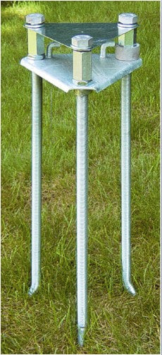 Triangle Hinge Base Kit for 20'-40' Atlantic Fiberglass Flagpole
