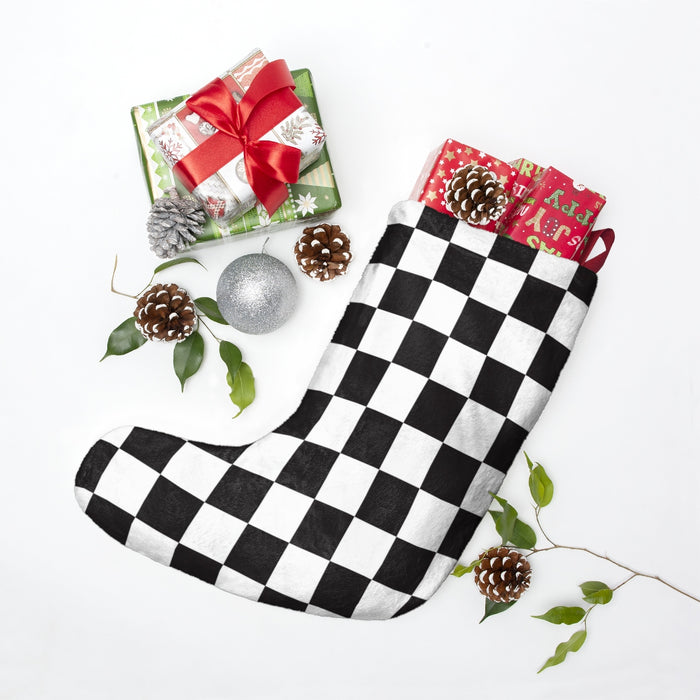 Checkered Christmas Stockings