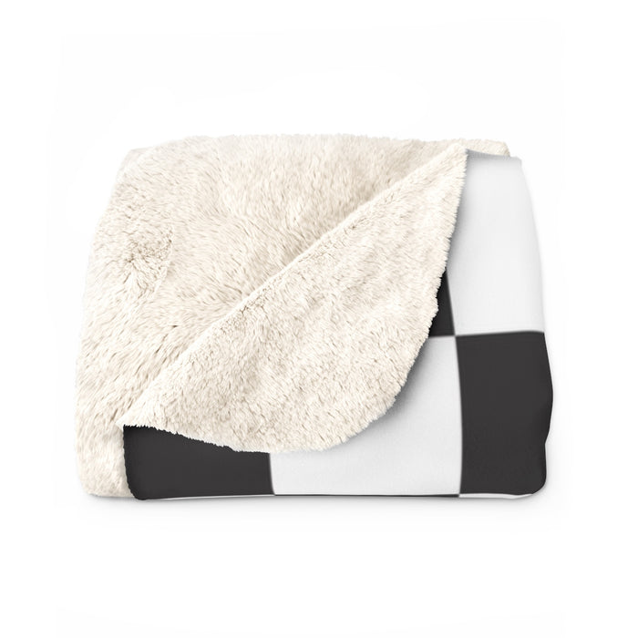 Checkered Sherpa Fleece Blanket